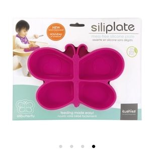NWT Kushies Siliplate Silicone Plate - Butterfly